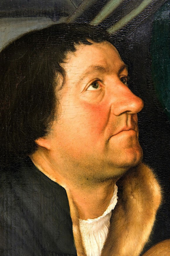 Hans Holbein d. J., Madonna des Bürgermeisters Jacob Meyer zum Hasen (Detail)