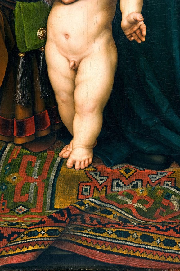 Hans Holbein d. J., Madonna des Bürgermeisters Jacob Meyer zum Hasen (Detail)