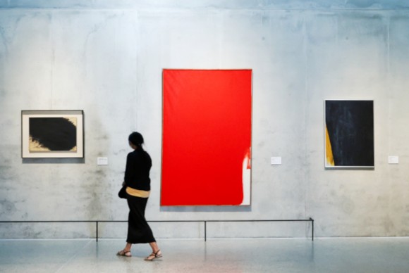 The image shows an exhibition Insight with artworks by Arnulf Rainer. 